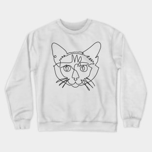 One line Siamese Cat Crewneck Sweatshirt